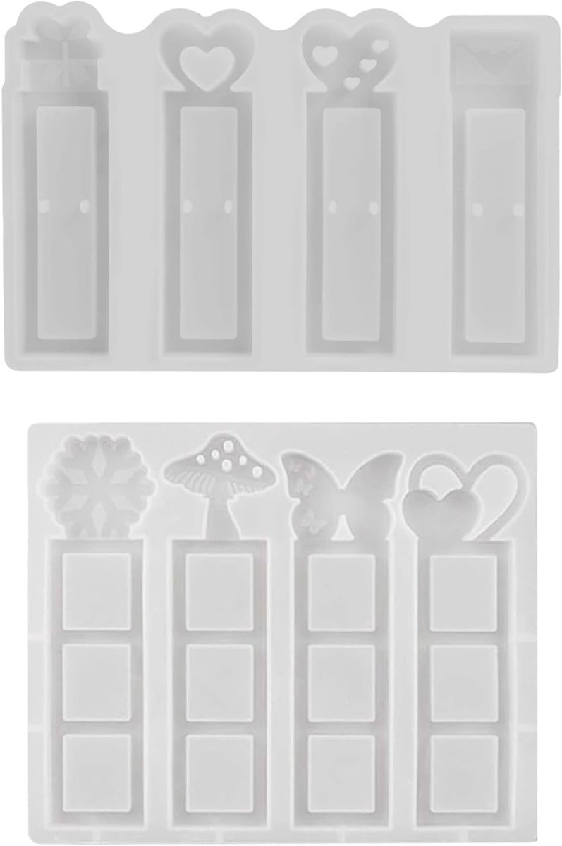 8 stuks siliconen gietvormen, geschenkdoos, siliconen vormen, Kerstmis, doe-het-zelf hartjes, vlindergipsvormen, gietvormen, siliconen voor Pasen, Kerstmis, bonbondoos, geldcadeaus