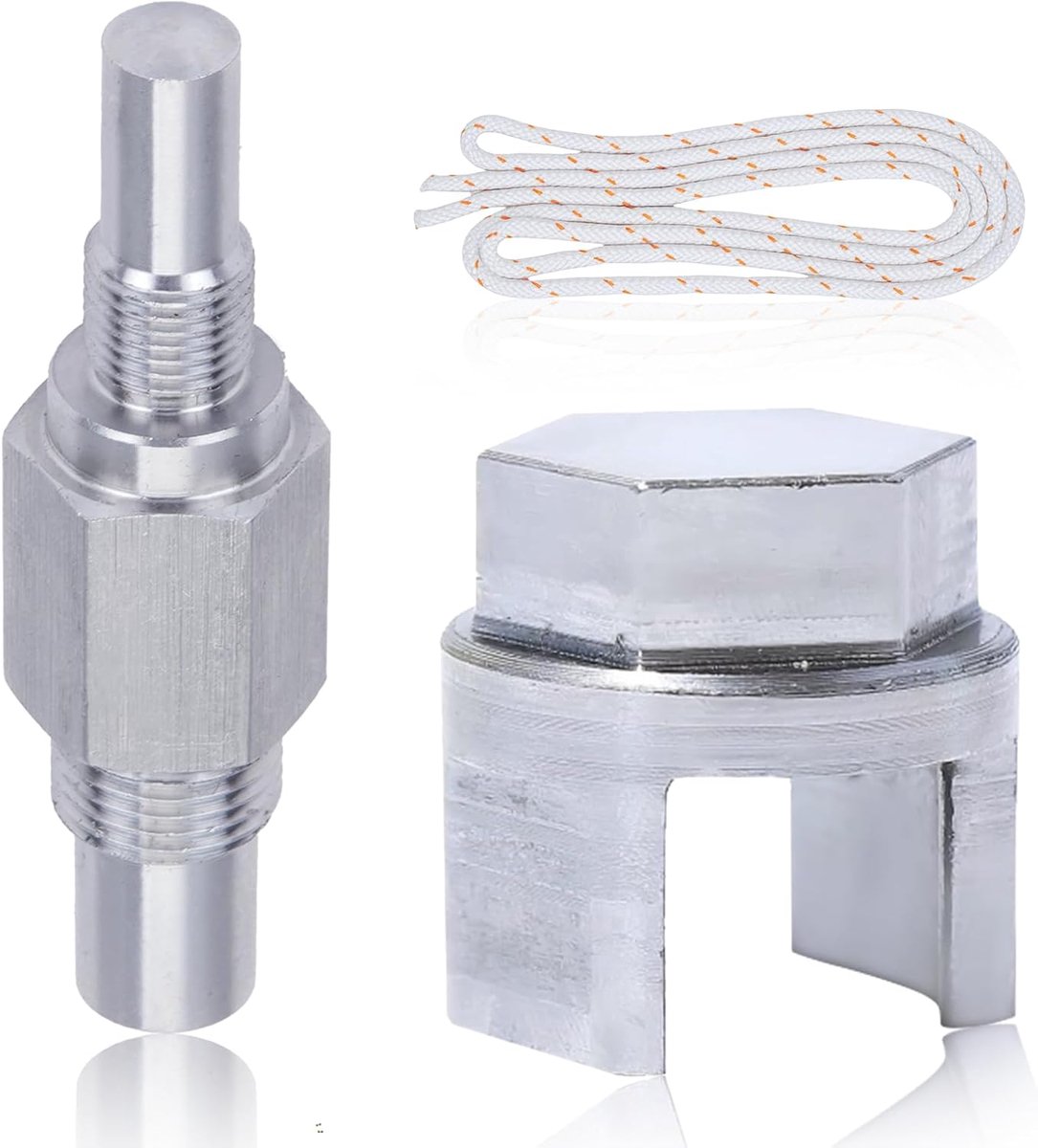 Metalen zuigerblok met 10 en 14 mm schroefdraad voor 2-takt en 4-takt motoren, kettingzagen, bosmaaiers met kabel en clutch removal reparatie onderdelen