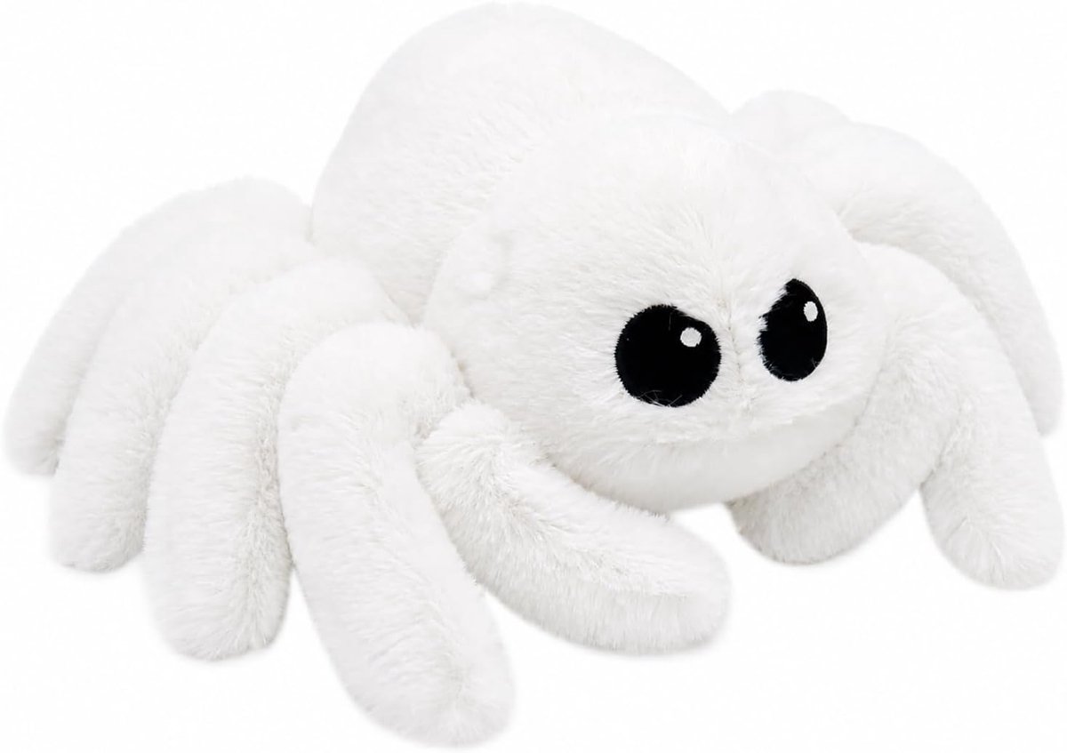 Spin pluche dier, witte spin, knuffeldier, Halloween-decoratie