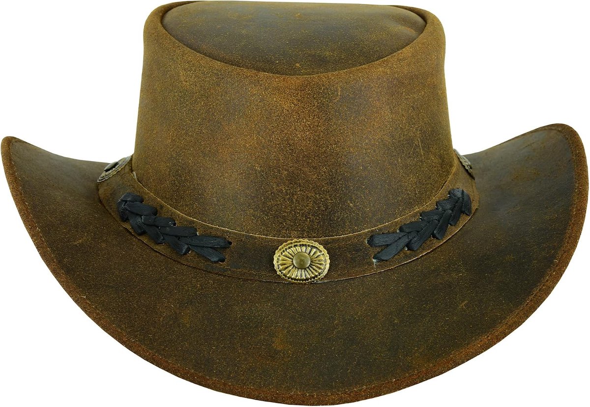 Cowboyhoed Echte Suède Australische Stijl Western Outback Koeienhuid Hoed