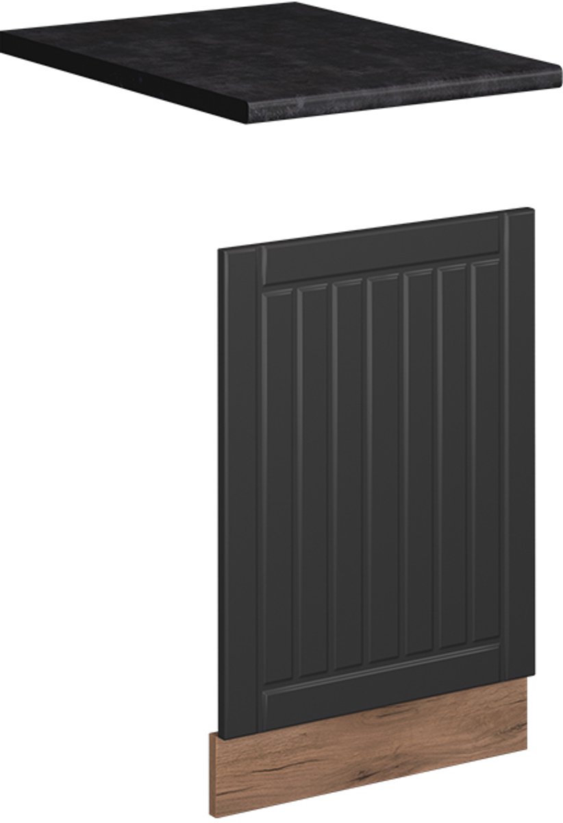 Vicco Frontpaneel Fame-Line, Donkergrijs/Goudkleurig Eiken, 45 cm, WB Antraciet