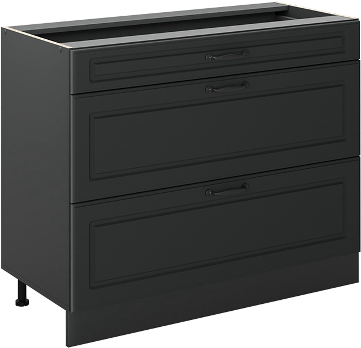 Vicco Keukenonderkast R-Line, Antraciet landelijk/Antraciet, 100 cm zonder werkblad