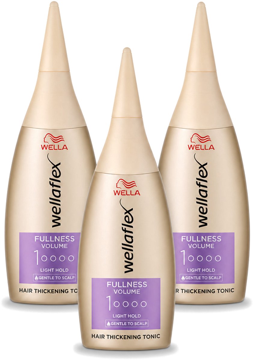 3 x Wella – Flex Fullness Volume – Haar Tonic – 100 ml - Voordeelverpakking - 3 stuks