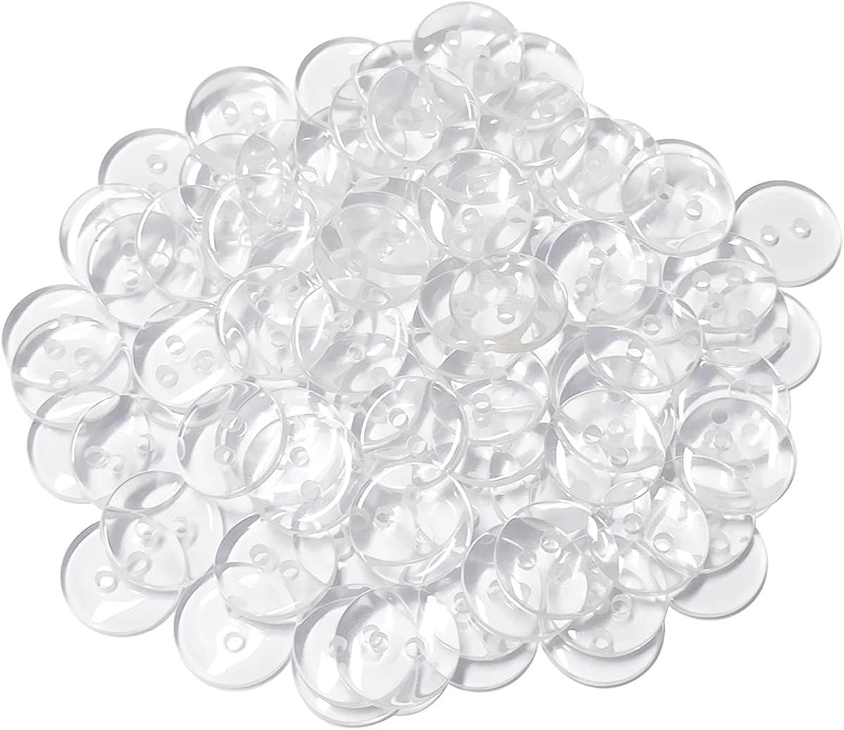 Knopen, 10/12,5/15 mm, omkeerbare knopen om aan te naaien, 2 gaten knoppen voor kleding, beddengoed, handwerk en naaien (3 maten beschikbaar)