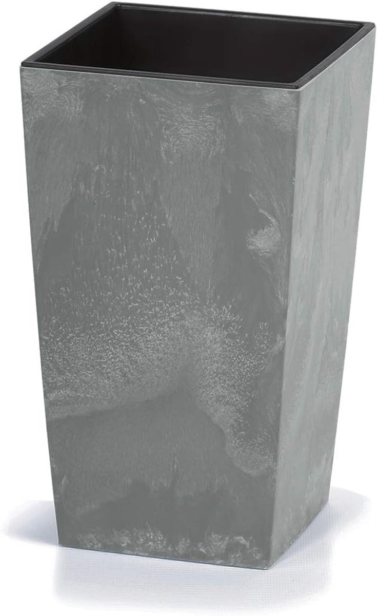 Bloempot 26L 50x26,5x26,5cm Betonlook Incl. inlegbodem Voor binnen en buiten Bloembak Plantenbak Grijs
