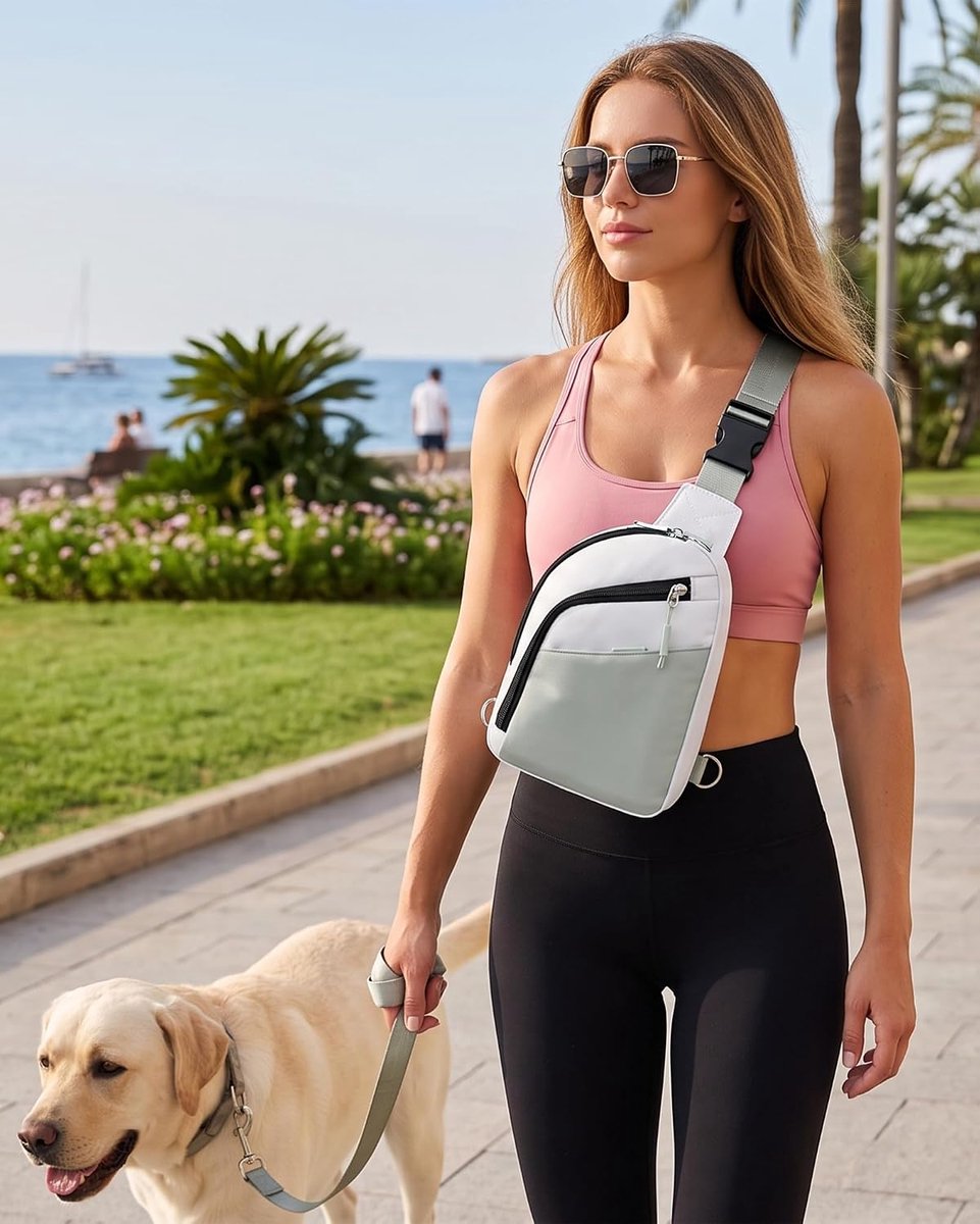 Crossbody-tas voor dames en heren, waterafstotende nylon anti-diefstal draagtas, schoudertas, reisportemonnee met RFID-blokkering en twee RFID-kaarten