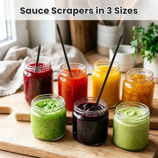 Deegschraper, Set Hittebestendige Spatels, 10Stk, Zwart — afbeelding 5