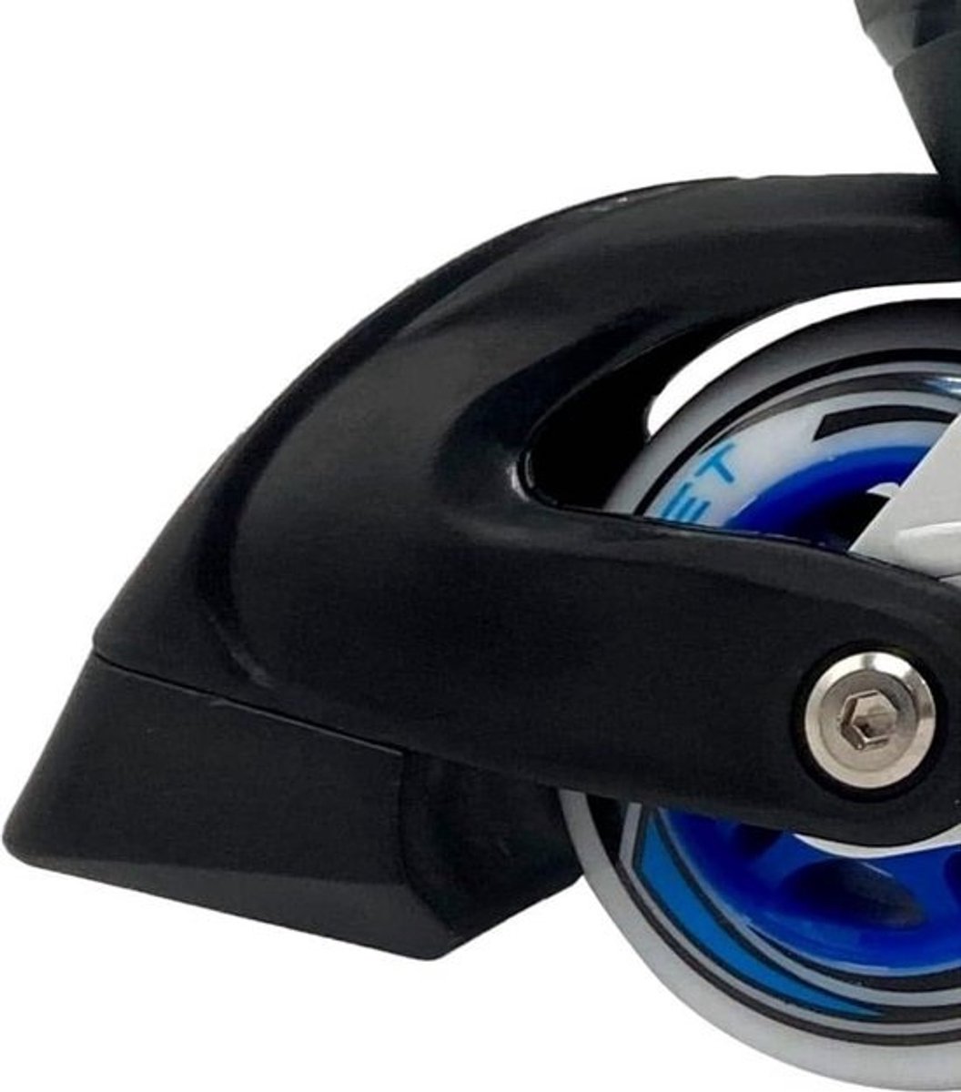 Street Rider inlineskates blauw zwart - verstelbaar maat 35-38 - ABEC7 - aluminium frame - inline