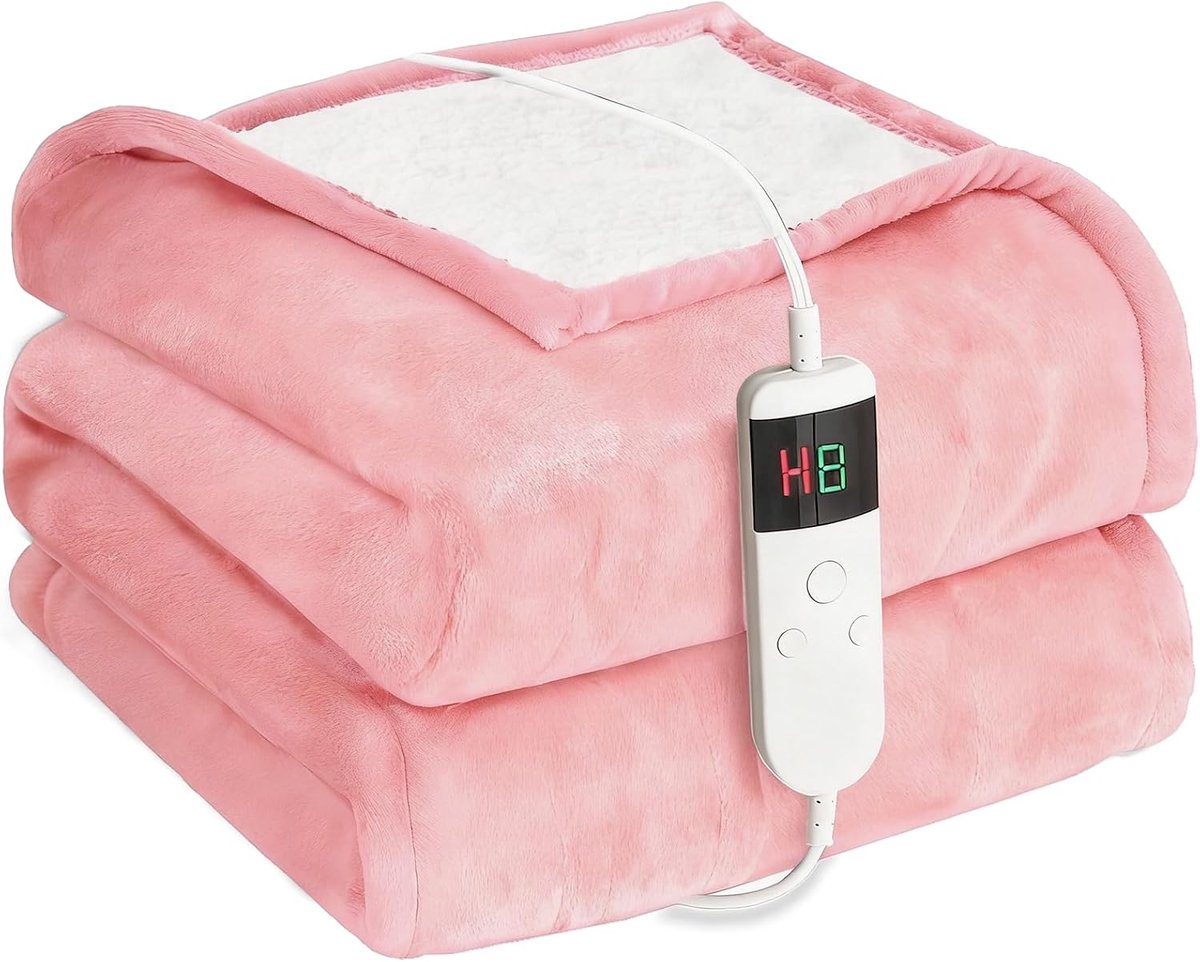 Verwarmingsdeken 130 x 180 cm - elektrische warmtedeken - automatische uitschakeling - ShopVlot