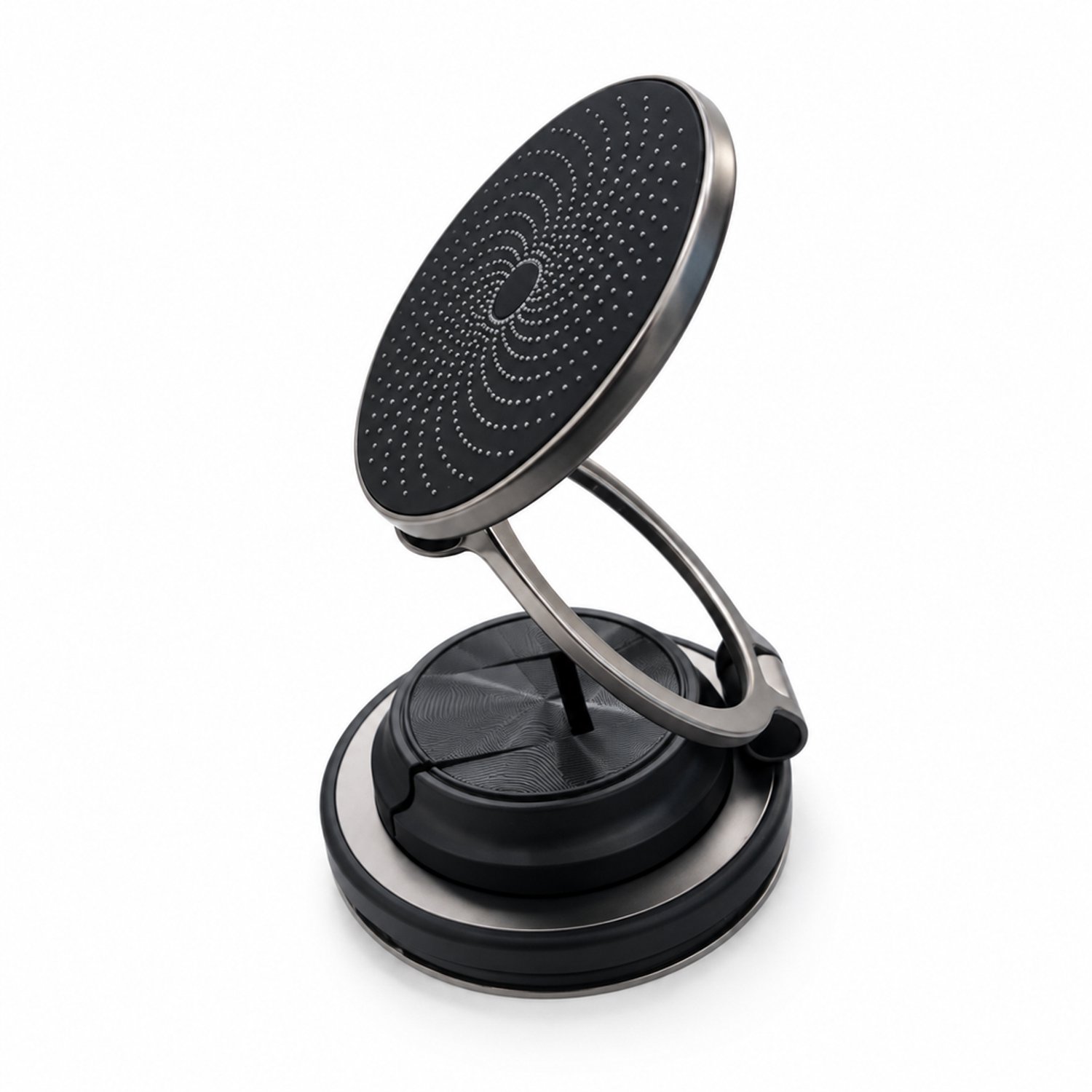 Magnetische telefoonhouder voor in de auto met gelbasis, gunmetalgrijs