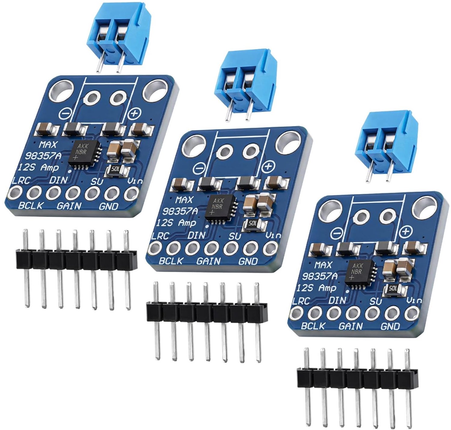 audio-versterkermodule 3 W - klasse D - filterloze doe-het-zelf-versterker - ideaal voor Arduino/Rasp-Pi/ESP32 - 3 stuks - m-winkel