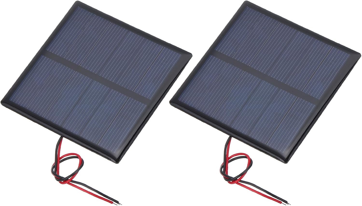 mini-zonnepaneel 70 x 70 mm - polykristallijn - 0,63 W vermogen - ideaal voor doe-het-zelf projecten - 2 stuks - m-winkel