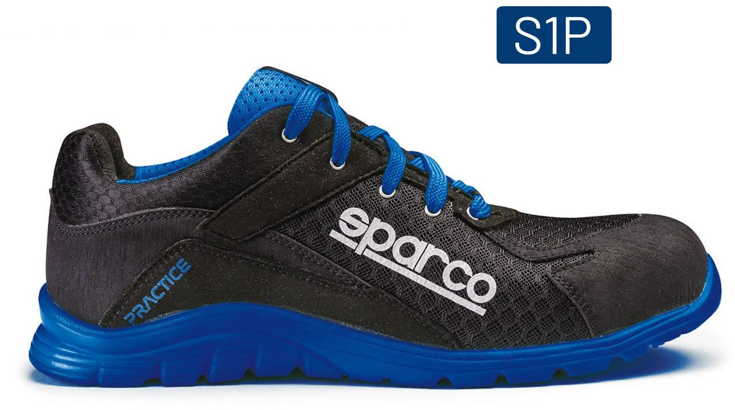 Veiligheidsschoenen Sparco Practice Zwart/Blauw S1P