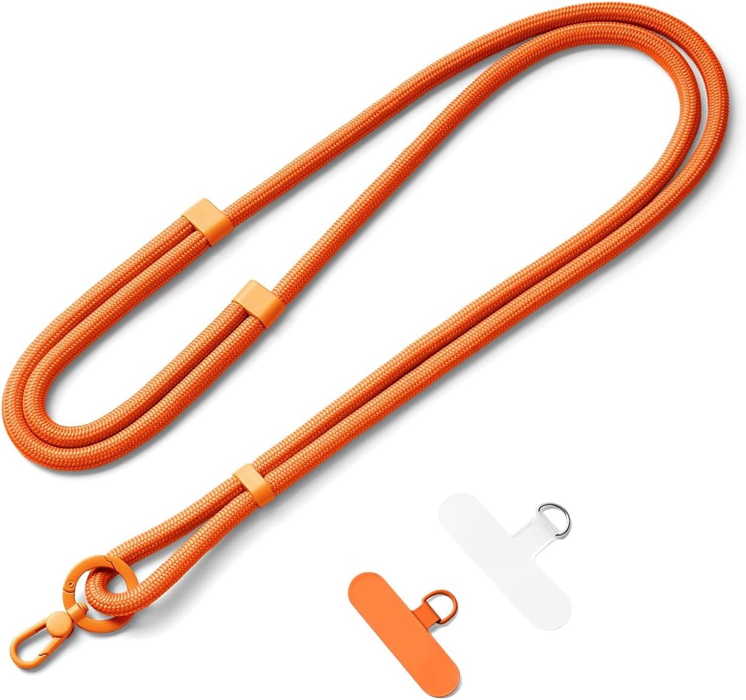 Verstelbaar Telefoonkoord Oranje - Universeel & Veilig