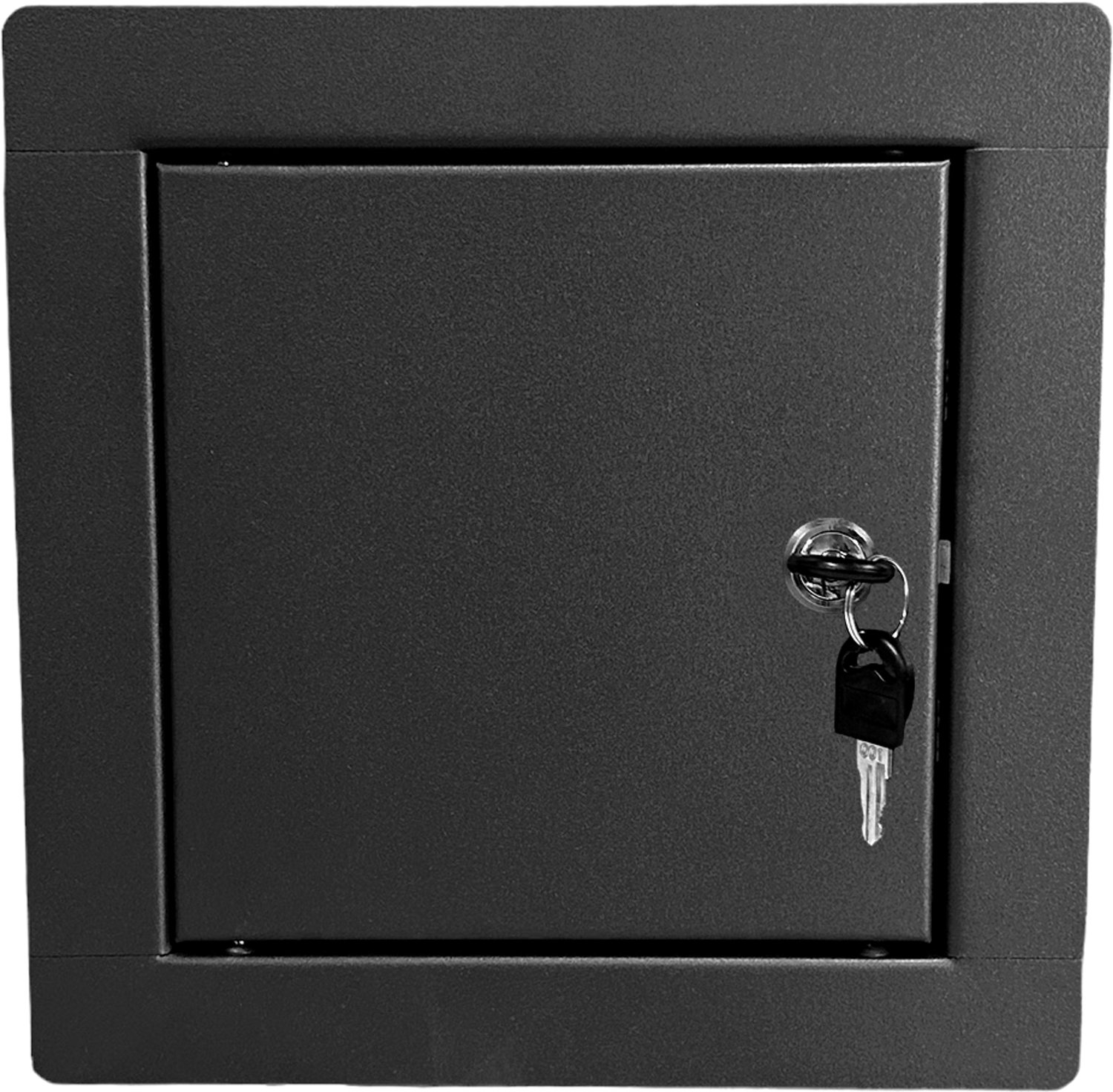 Zwarte Metalen Luik 15x15cm met Sleutel - Toegangsdeur
