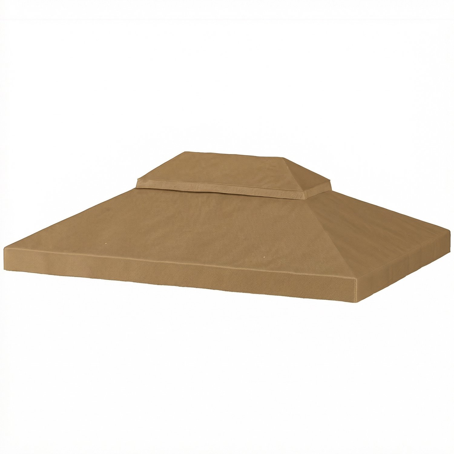 Vervangend dak voor een tuinpaviljoen/paviljoen van 4 x 3 m - dubbel dak met afwateringsgaten - 370 g/m² polyester - beige