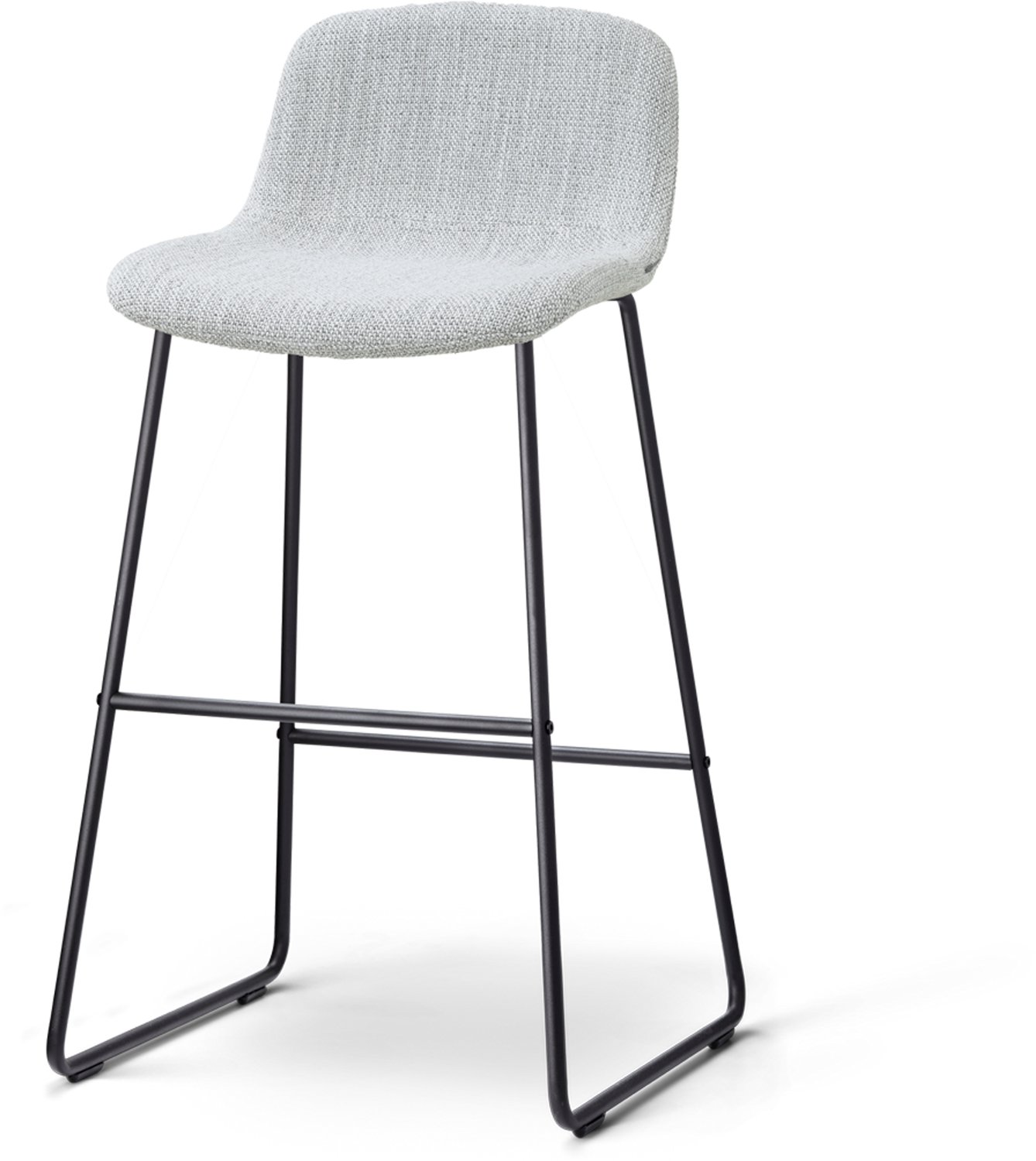Nolon Nino-Mats barkruk grijs melange - zwart onderstel - 75 cm Grijs - Zwart onderstel