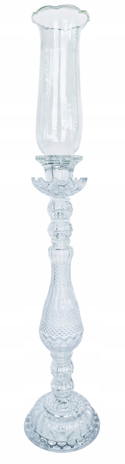 Madex Kristallen Kandelaar Glas 71cm - Stijlvolle Decoratie voor Elk Interieur Transparant
