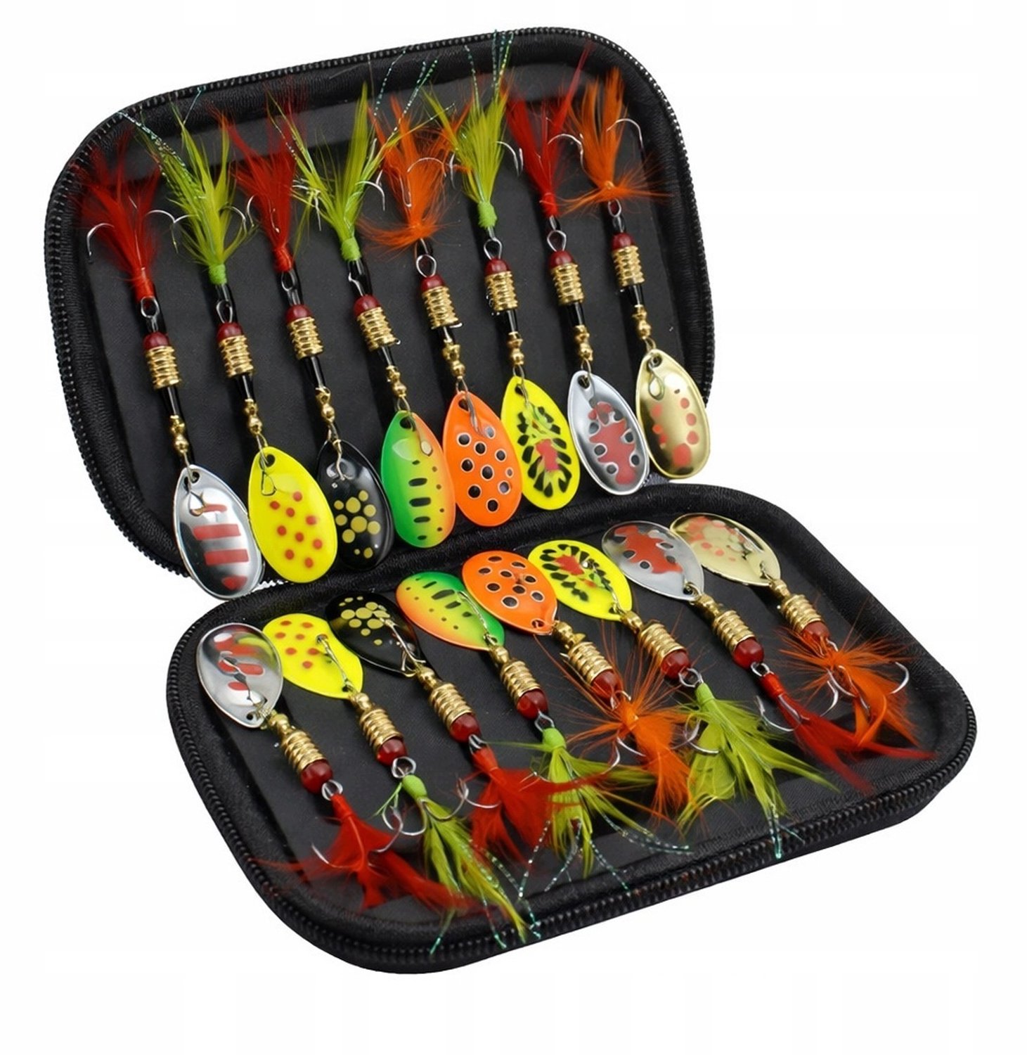 Set van 16 Spinnerbait Vliegen voor Snoek Vissen
