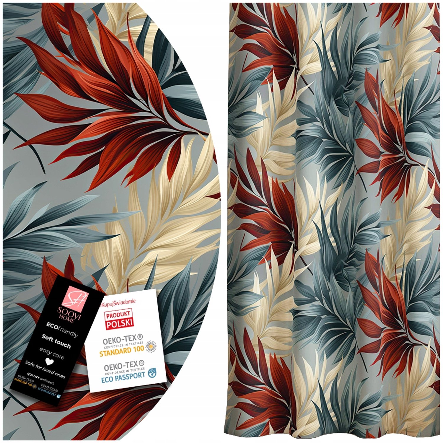 SOOVI Gordijn 140x250cm - Kant-en-klaar met Plissintape - Gratis Inkorten