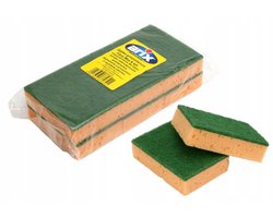 Grote Keukenspons met Fibra - 6 stuks - 13x9 cm