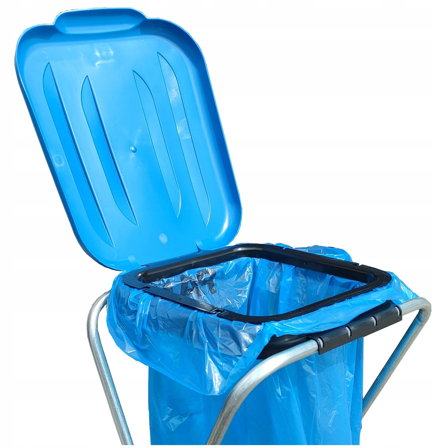 Afvalscheidingsrek voor 1 zak - Papier (Blauw)