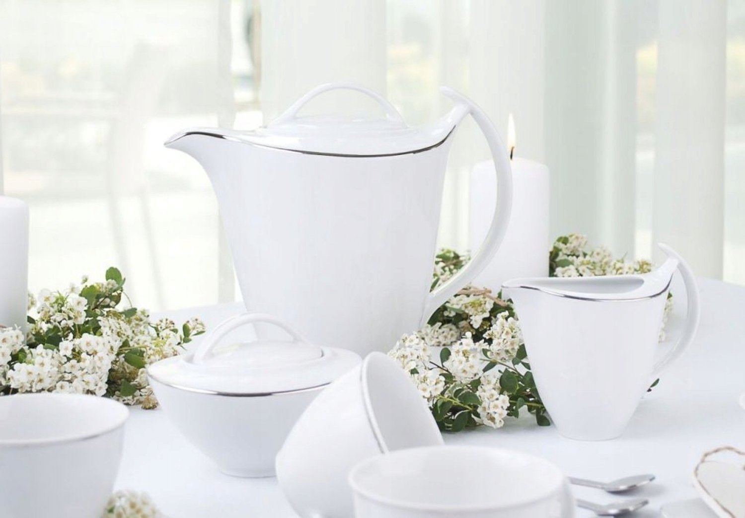 Chodzież Akcent Platina Koffieservies voor 12 personen, 39-delig