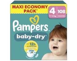 Pampers Baby Dry Luiers Maat 4 (9-14kg) 108 stuks