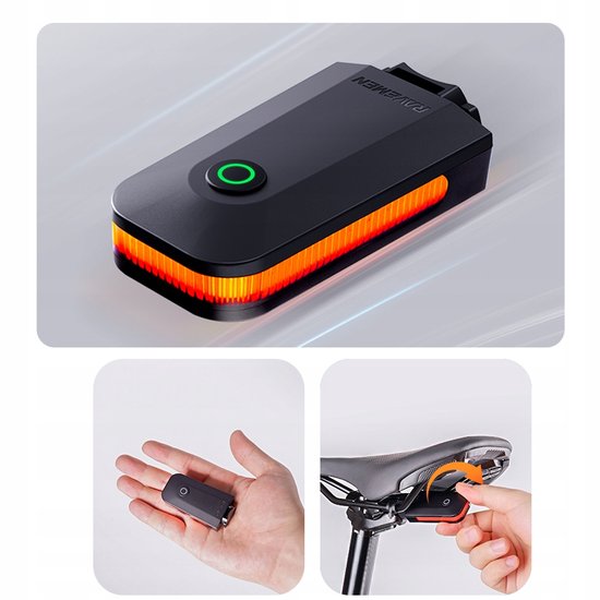 Merkloos Fietslamp Achterlicht USB-C 30lm met Rem- en Bewegingssensor — afbeelding 2