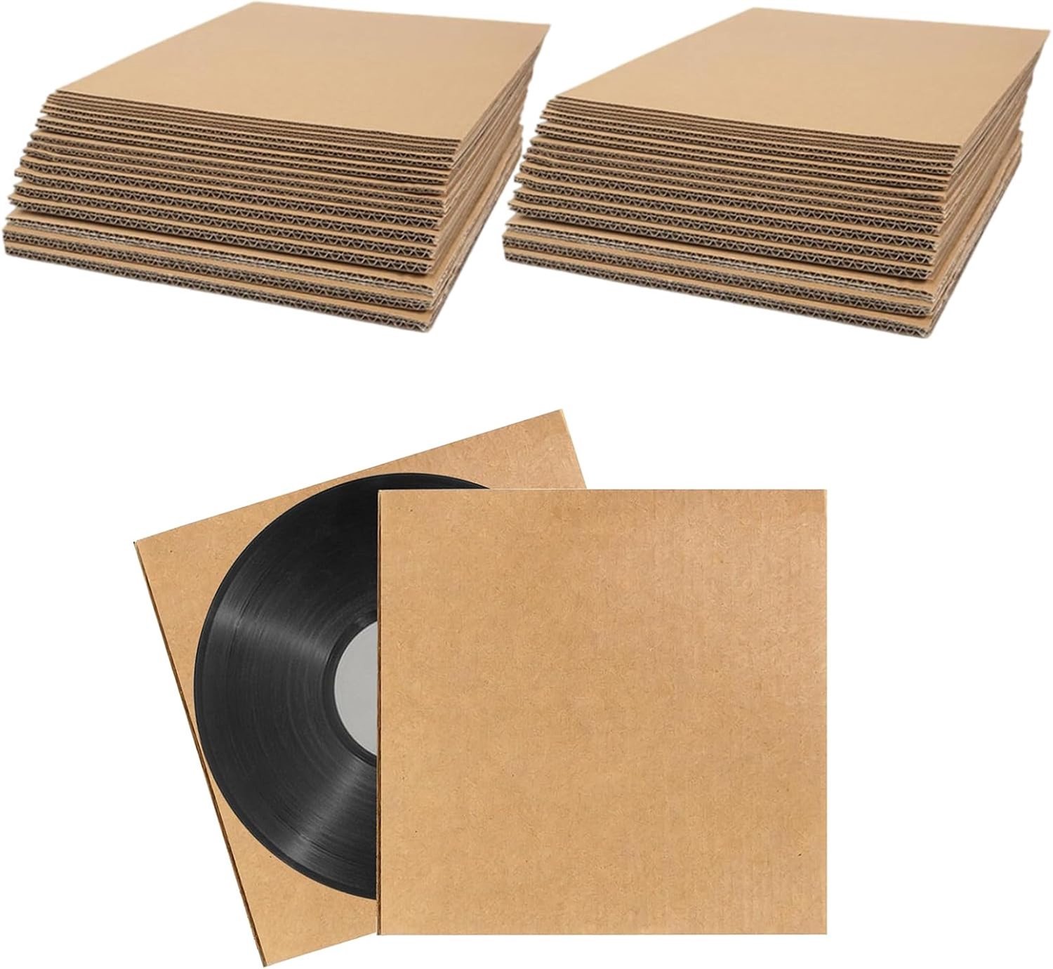 Beschermpads voor vinylplaten - 100 stuks, 18,5 x 18,5 cm, ideaal voor opslag en bescherming van je platen