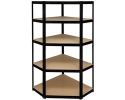 TOOLCRAFT TO-8701224 Stellingkast hoekmodule 175 kg (b x h x d) 70 x 1.8 x 70 cm Metaal (poedercoating), MDF Galvanisch