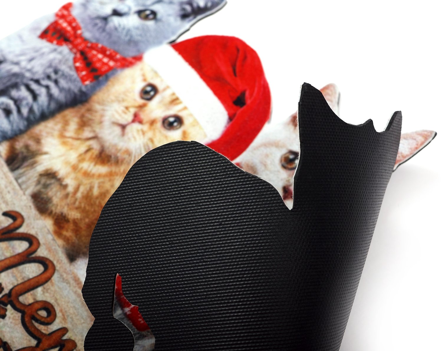 Kerst deurmat met kattenprint - 45x75cm