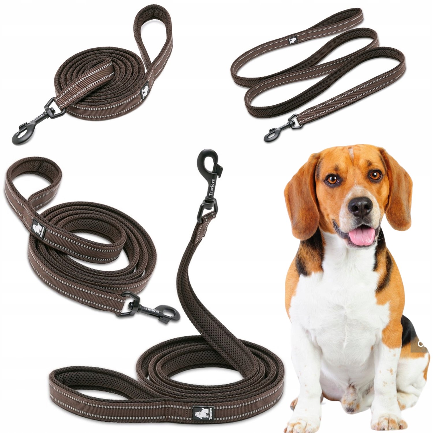 Truelove Active Hondensnoer Brons 200cm M - Reflecterend & Sterk
