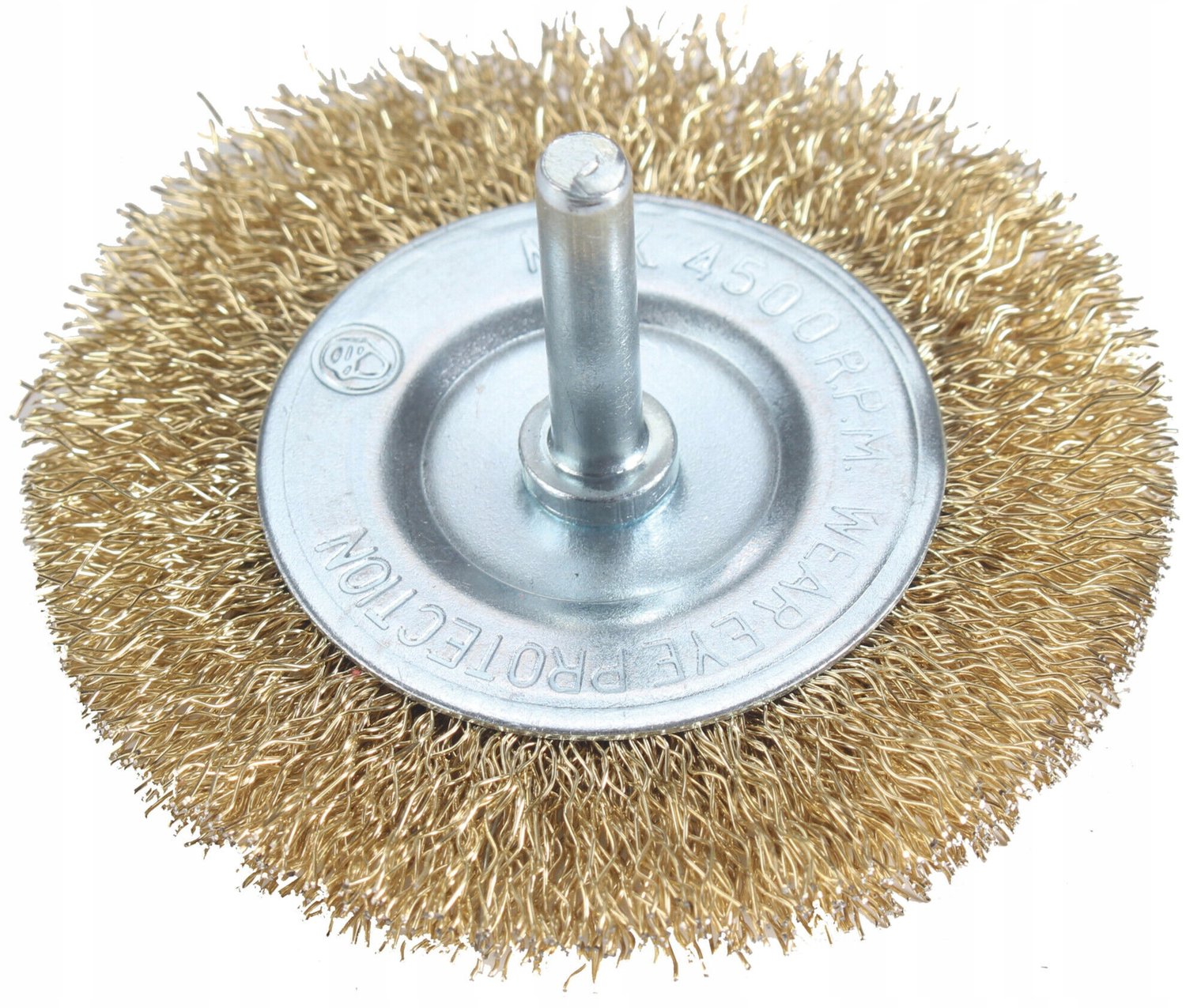Stevige Schijfborstel met Golvend Staaldraad, 75mm, 6mm Houder