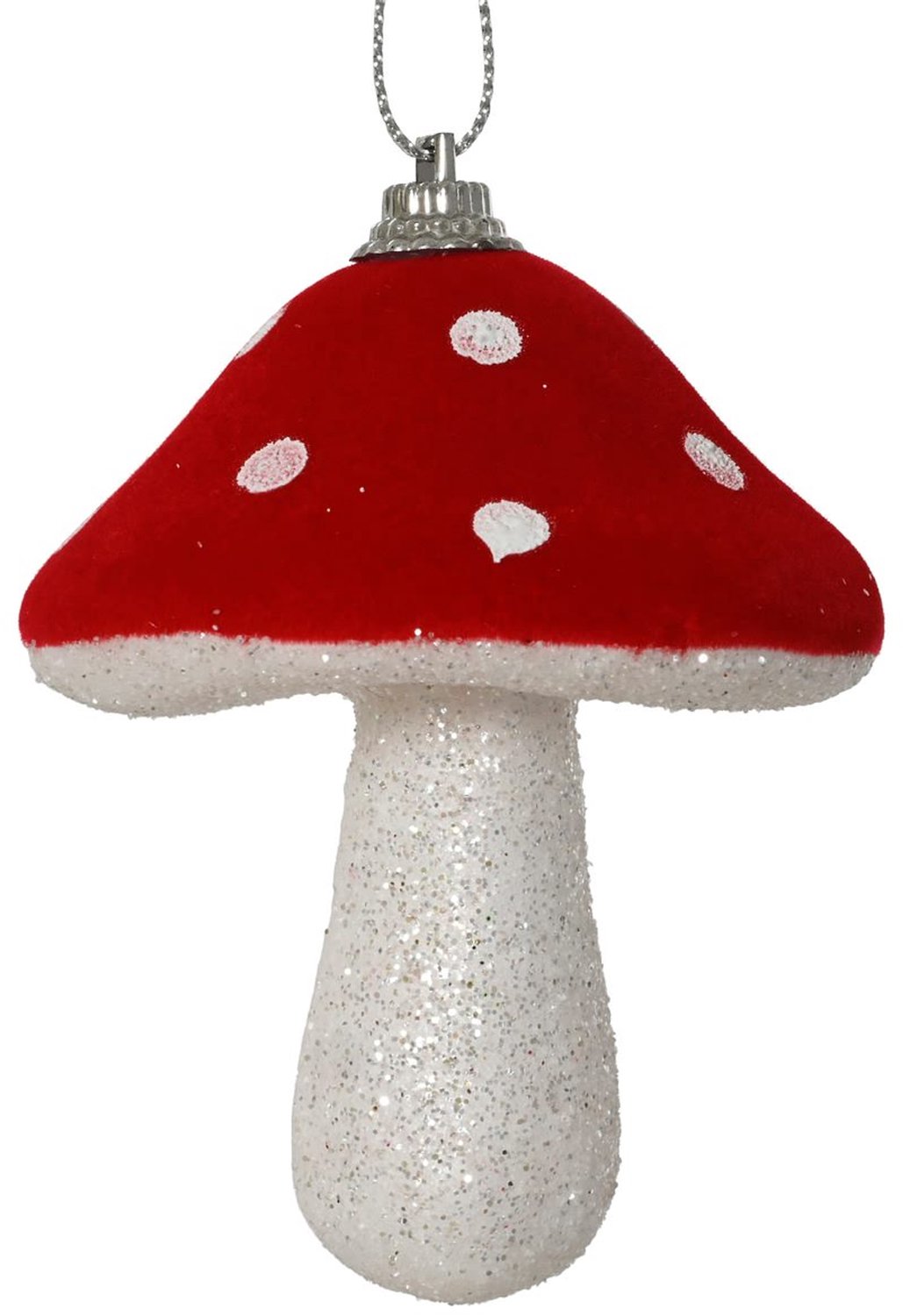 Kaemingk kersthanger vliegenzwam rood wit 4 stuks 9,5 cm