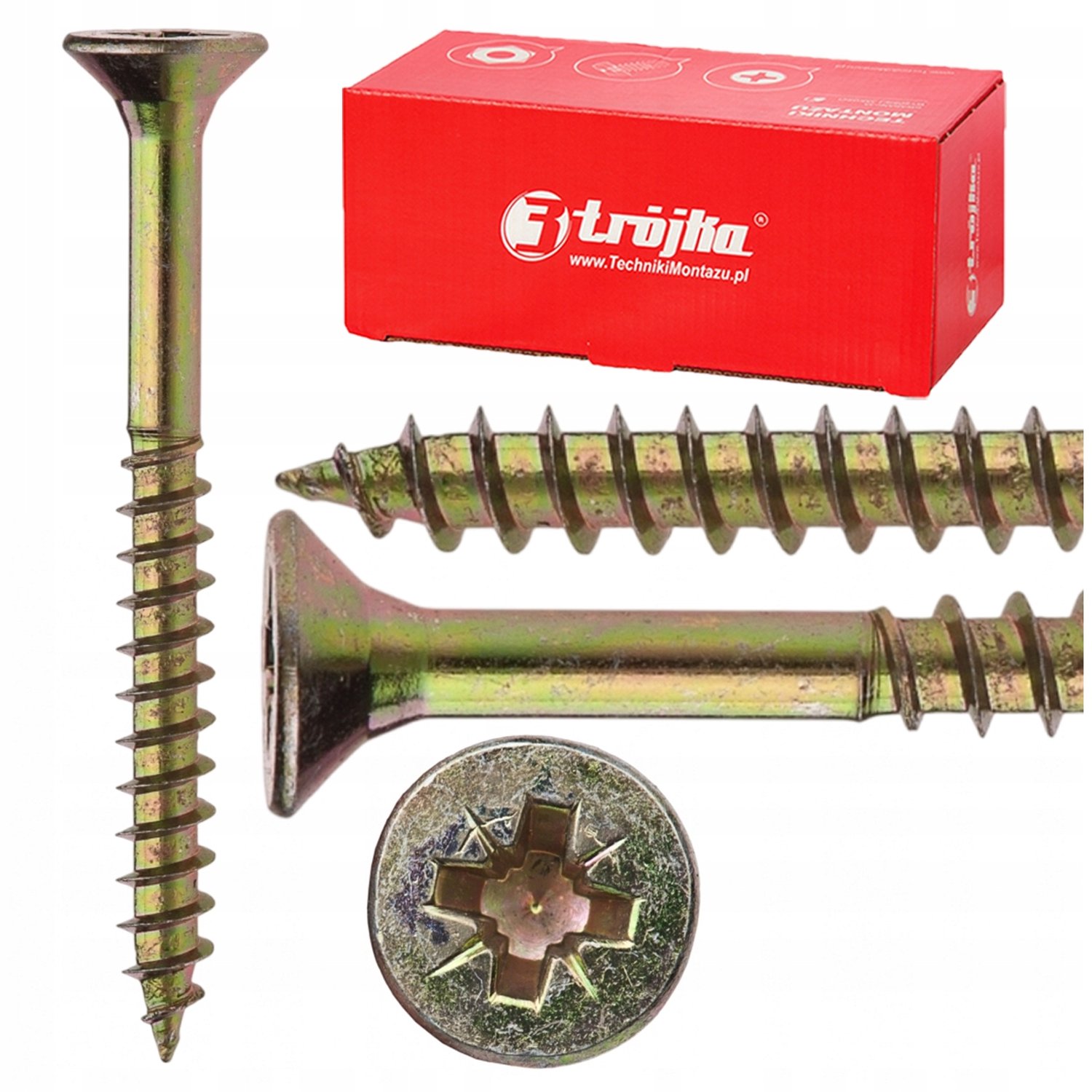 Geharde Pozidriv Schroeven voor Hout - 4.0 x 40 mm (500 stuks)