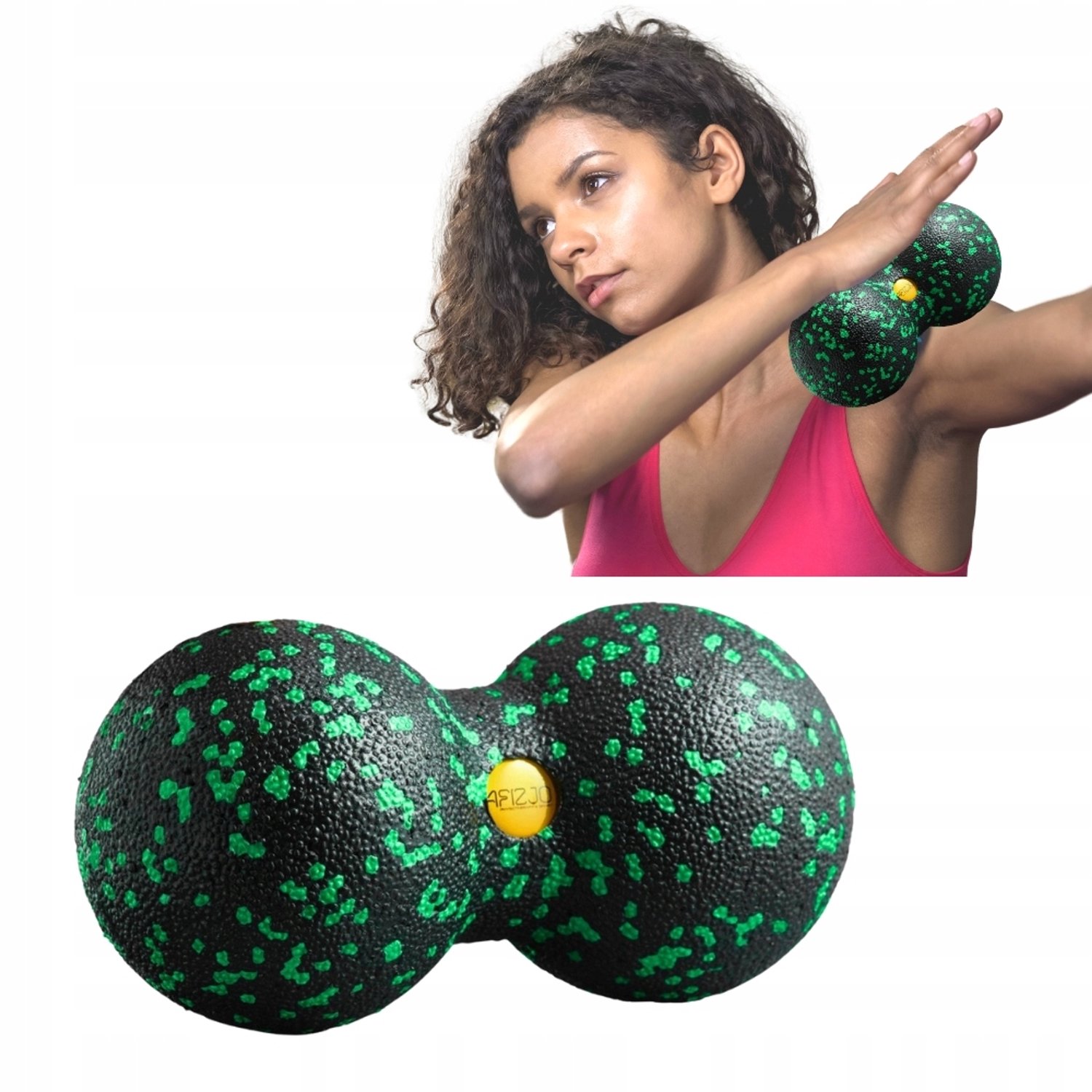 Dubbele Massagebal 8 cm - Groen | Spierontspanning & Herstel