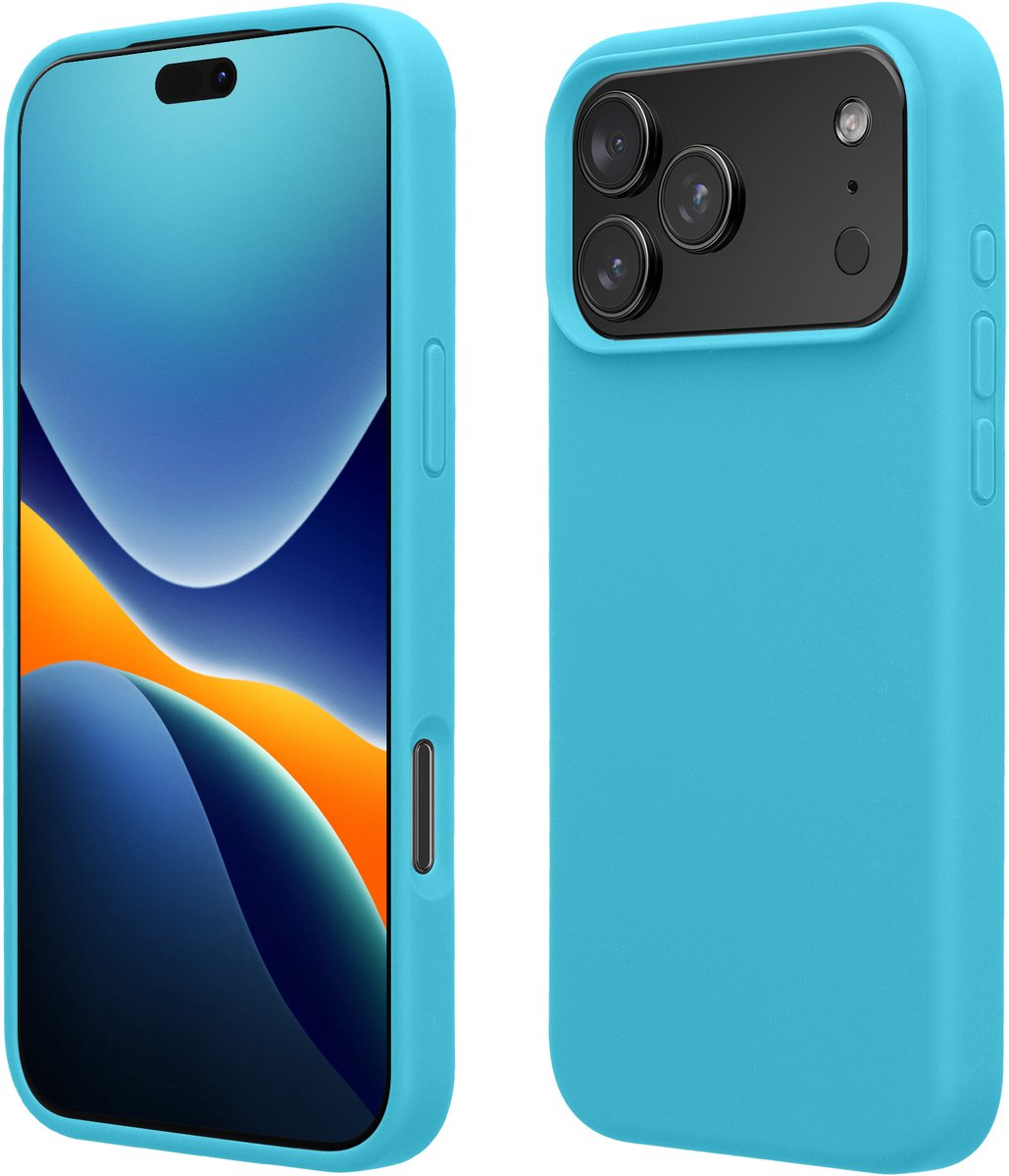 kwmobile telefoonhoesje geschikt voor Apple iPhone 18 Pro Max / iPhone 17 Pro Max - Hoesje met siliconen coating - Smartphone case in zeeblauw