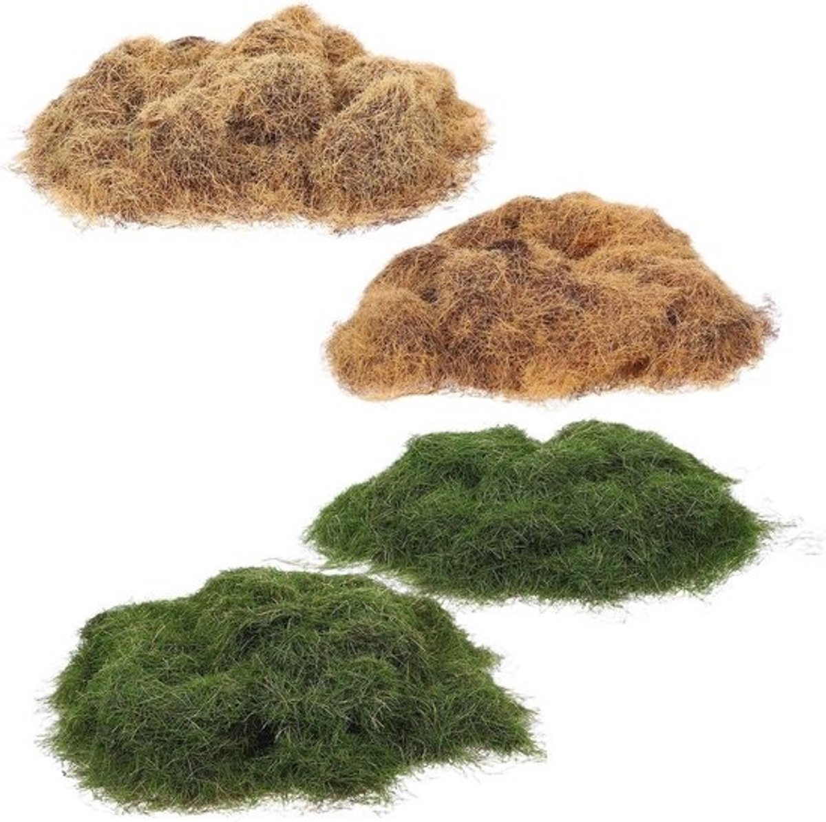 Kunstgrasplukjes - Modelbouwgras - Voor landschappen creëren - Realistische textuur - 80 g - Diverse kleuren