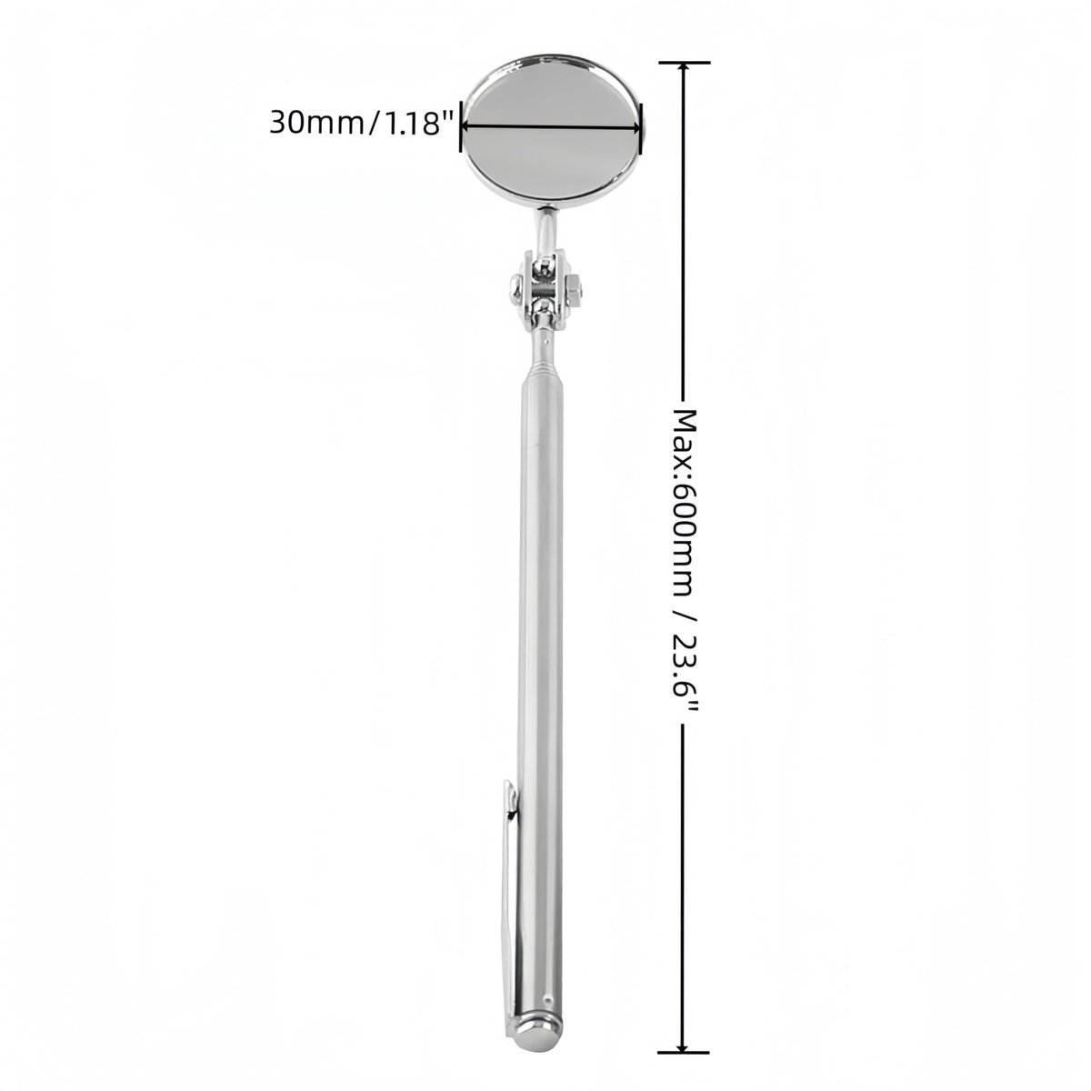 Dailygoods - Telescopische Inspect mirror voor Auto - Verstelbare 30mm Lens - 600mm Handgereedschap