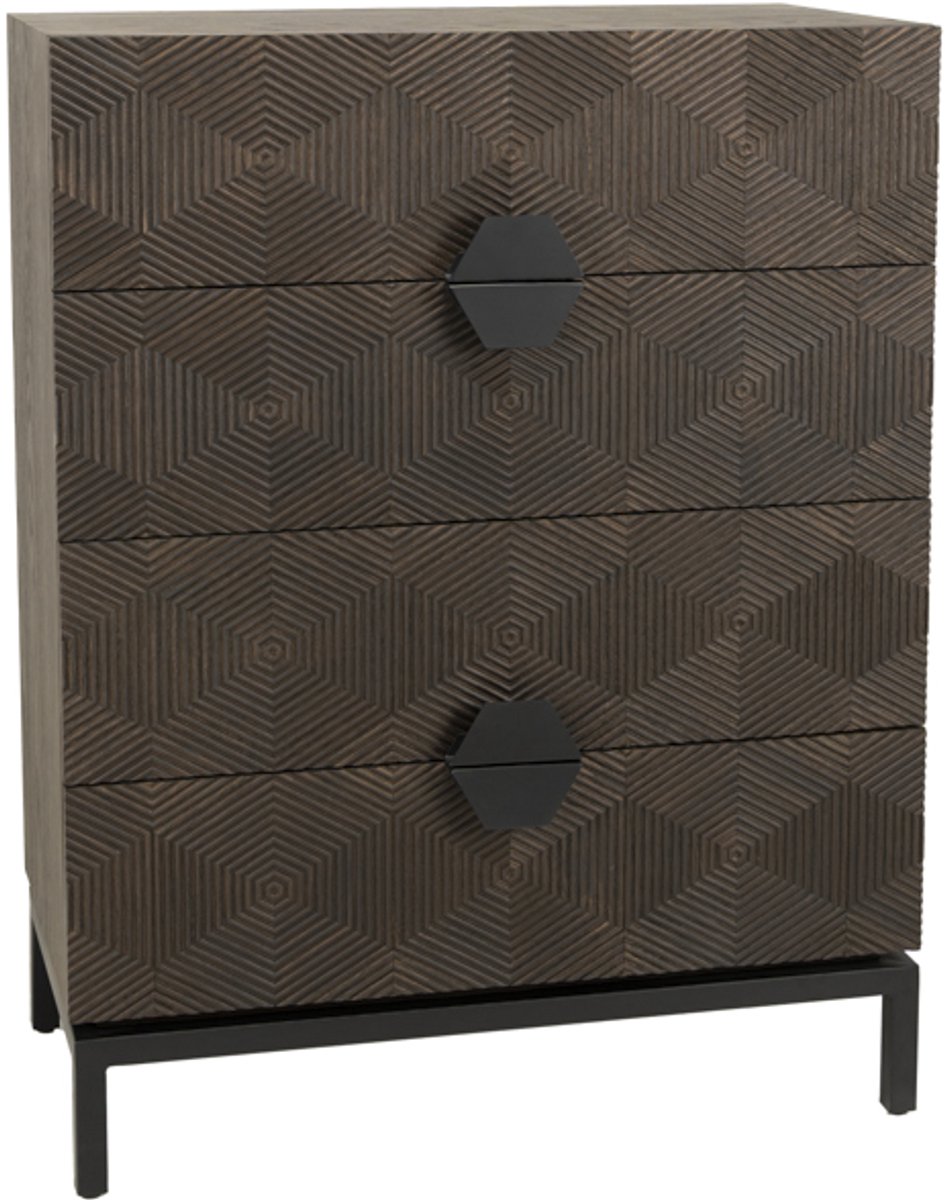 Tower Living San Marino - Chest 4 drws - 85x45x110 Bruin