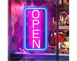 LightingWill Open neonbord, open bord led met 5 V aan/uit adapter, open lichtreclame voor business light up sign voor bar, salon, winkel, café, winkel