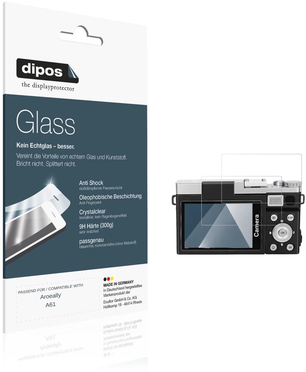 dipos – 2x Pantserfolie geschikt voor Aroeally A61 | 9H Screenprotector