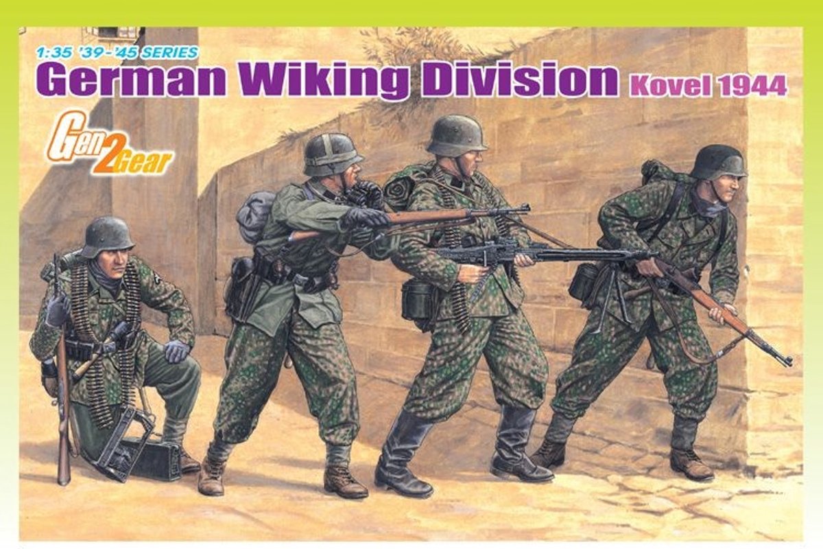 Dragon Modelbouwpakket Militaire voertuigen - 6519 Duitse Wiking Division Kovel 1944 WWII - 4 Figuren Plastic - 1:35 - Modelbouw