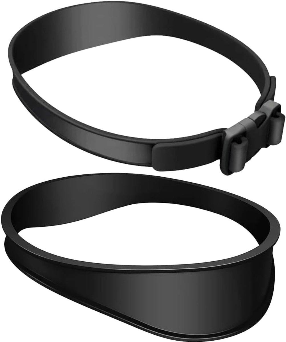 SnelShoppen - 2 Stuks Zwarte Siliconen Haar Trimmer Accessoires - Haarstyling DIY - Geschikt voor Thuisgebruik - Hoge Kwaliteit - Elastisch en Comfort