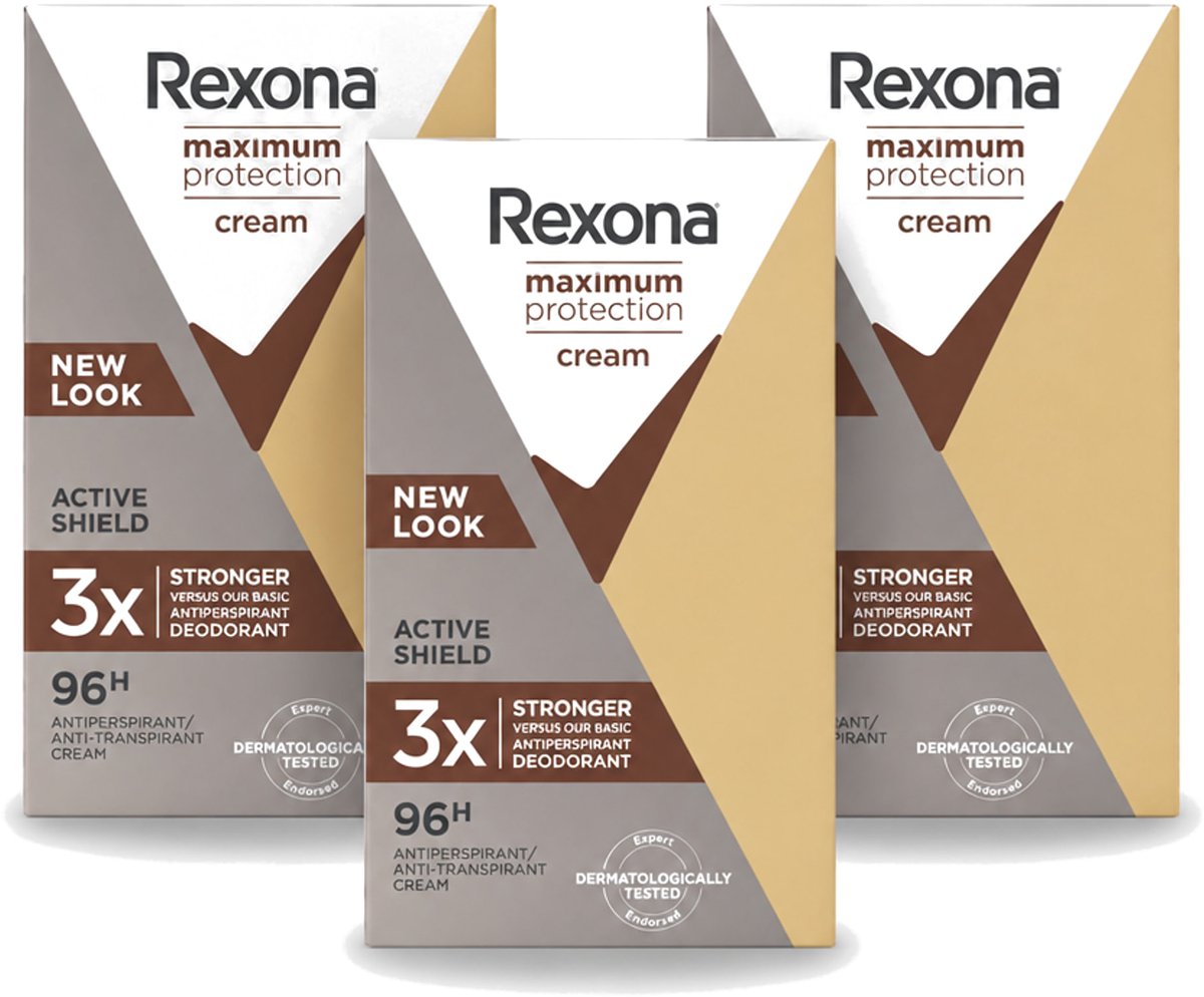 3 x Rexona – Anti-Transpirant Stick – Maximum Protection – 45 ml - Voordeelverpakking - 3 stuks