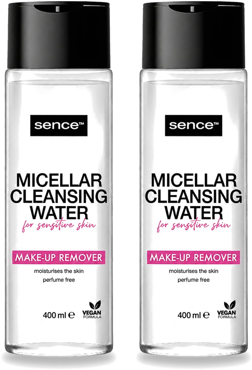 2 x Sence - Gevoelige Huid - Micellair Water - Make-up Remover - 400 ml - Voordeelverpakking - 2 stuks