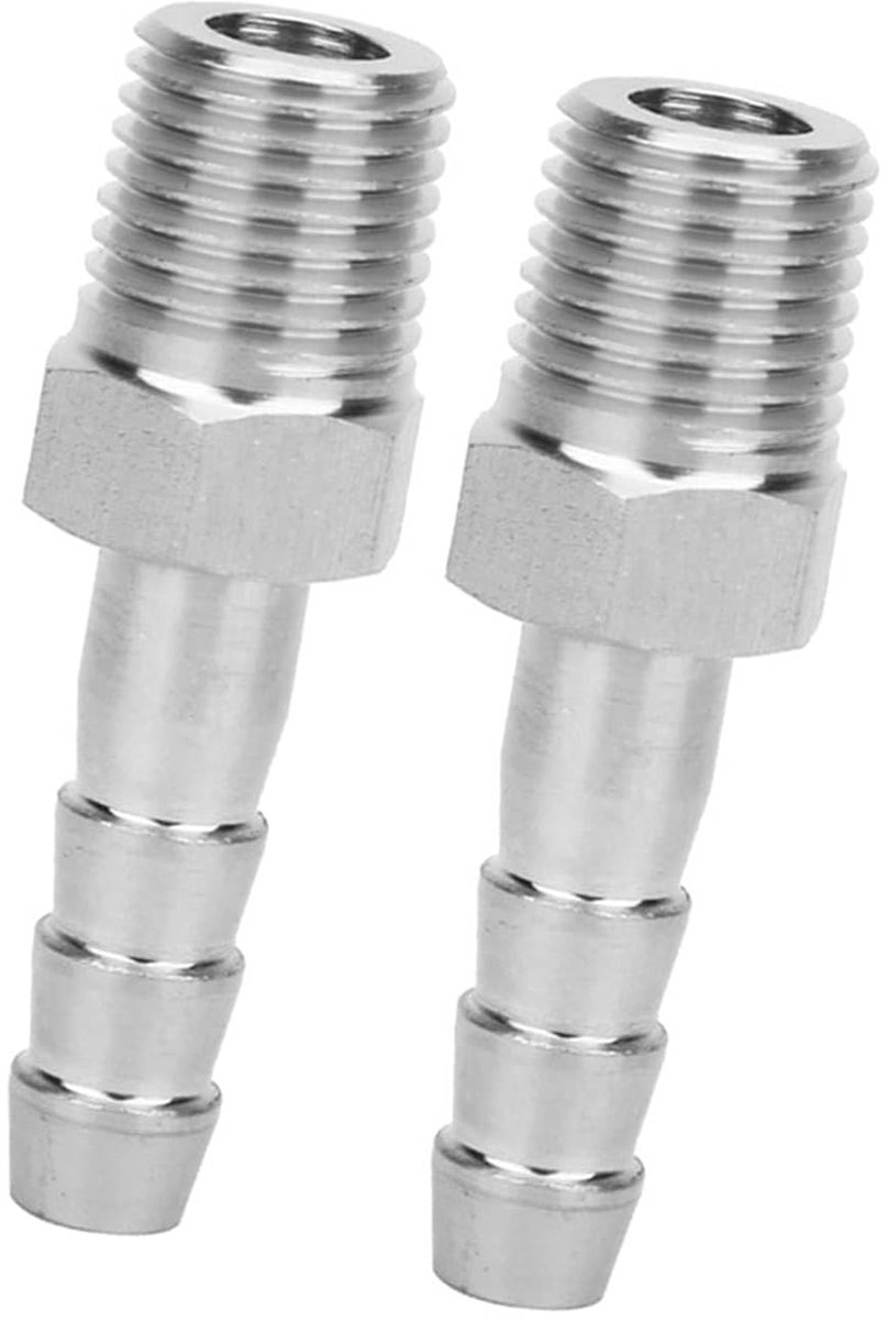 Dailygoody - Snelkoppeling Roestvrijstaal - 1/4 Inch Buitendraad