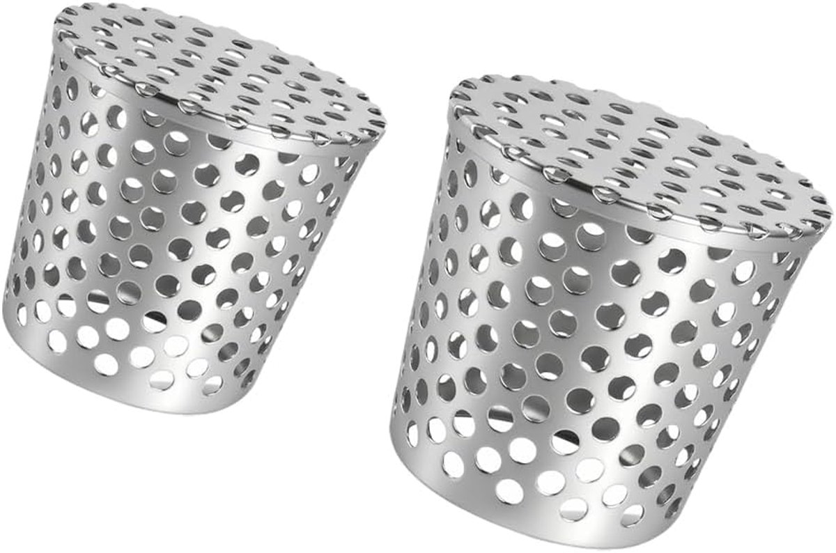 Bladbescherming van roestvrij staal, regengoten, bladbescherming, 75 mm en 100 mm, bladvanger, regengoot, valbuisbescherming, roestvrij staal, dakgootzeef, voor platte dakafvoer