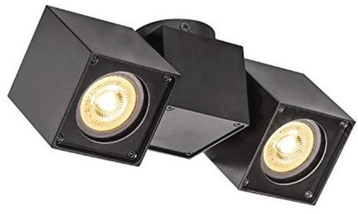 Wand- en plafondverlichting - voor binnen - GU10 - 50 W - zwart